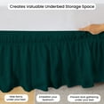 thumbnail image 3 of CCNY 18" Inch Drop Wrap Around Bed Skirt Family XL Size 100% Microfiber Made Teal Color, 3 of 6