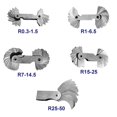 thumbnail image 2 of Stainless Steel Radius Gauge, Portable Concave Convex External Internal Arc Measuring Tool Radius Fillet Gauge Set(5Pcs), 2 of 7
