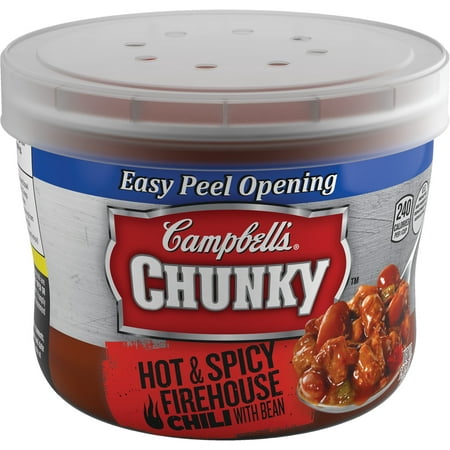 Campbell's &reg; Chunkyâ &#162; Hot & Spicy Beef & Bean Firehouse Chili Microwavable Bowl, 15.25 oz, 15.25 OZ