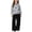 Gray, variant on BXJX Girls Knitted Outfit Sets 2 Piece, Spring Fall Long Sleeve Crew Neck Cute Sweaters and Wide Leg Pants Sets Pink Size 8 T
