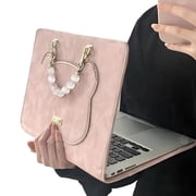 GASTROPOD 2026 New Pink Laptop Protective Case Compatible with Laptop 15.6 Inch, Cute Bear Pu Leather Portfolio Protective Cover Bag with Handle Laptop Cover