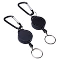 thumbnail image 1 of 2-pack utdragbar jojo nyckelring med karbinhake Svart, 1 of 2
