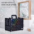 thumbnail image 2 of Estuche de maquillaje Joligrace, 6 bandejas grandes con estampado de estrellas, 35 x 22 x 28 cm, 2 of 6