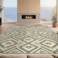 thumbnail image 2 of Design&I 8'x10' Washable Area Rug Snag-Free Farmhouse Symmetrical Border Interlocking Entryway Boho Bathroom for Dining Room, Large Office, Lounge, 2 of 7