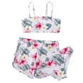 thumbnail image 1 of Akiihool Girls Bikini Girl's 3 Piece Swimsuits Triangle Halter Shell Print Bikini Set with Cover Up Wrap Skirt (Pink,8-9 Years), 1 of 4