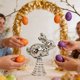 thumbnail image 1 of Adornos de Pascua, adornos de Pascua, regalos de Pascua, adorno de conejito de Pascua para la punta del árbol, copa de árbol de aleación, 1 of 9