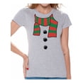 thumbnail image 1 of Awkward Styles Snowman Scarf Christmas Shirts for Women Christmas T-shirt Snowman Scarf Christmas Women's Holiday Top Xmas Gifts Winter Funny Tacky Party Holiday Xmas Shirt, 1 of 4