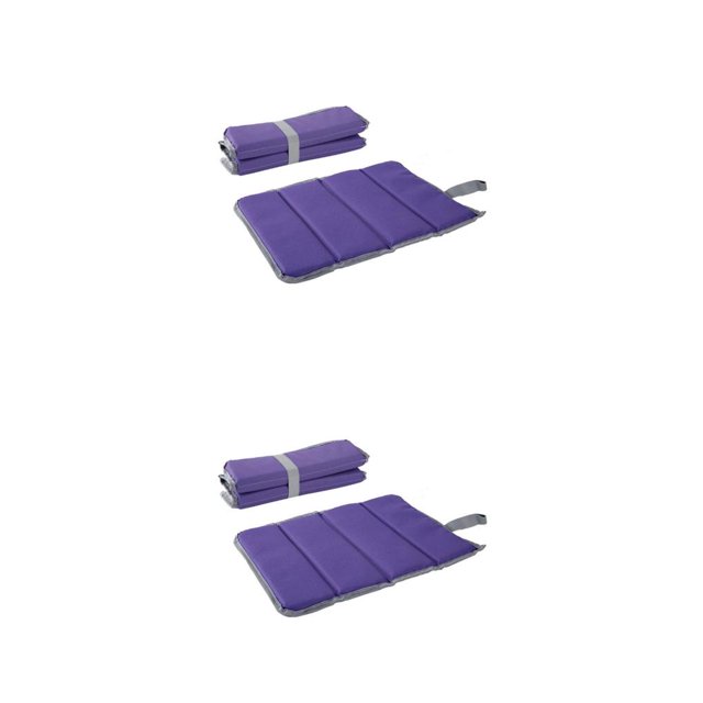 Eigraketly Alfombrilla de senderismo para acampar Picnic Cojín de asiento impermeable a prueba de humedad Cojín plegable de alta elasticidad Violeta 2piezas