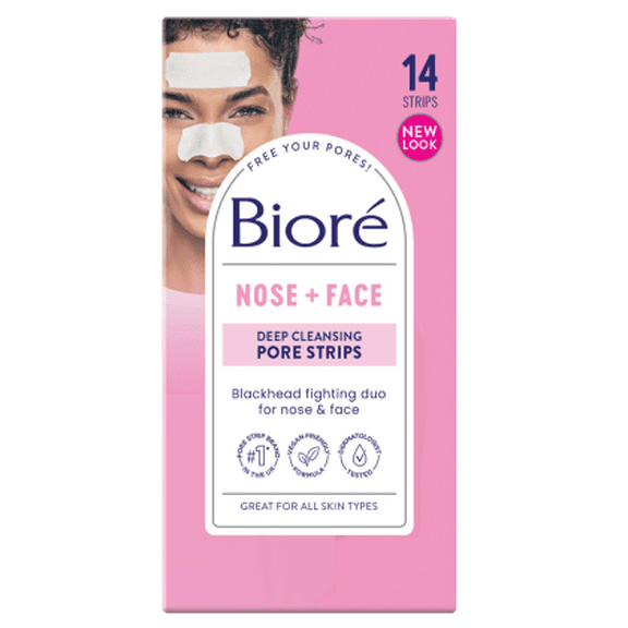 Biore Combo Pack Deep Cleansing Pore Strips Face/Nose 14 ea