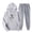 Gray, variant on USSUMA Womens Sweat Suit Hoodies Woman Long Sleeved Pullover Sweatpant Outfits Pocket Drawstring Print Tracksuit Elastic Waist Casual Jogger Sets Oversized Weekend Fall Suit