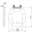thumbnail image 2 of Round Toilet Seat Slow Close, Quiet Toilet Seat Cover with Never Loosen Durable Toilet Seat Lid Easy to Install & Clean, Polypropylene (PP), 17" Round Black, 2 of 7