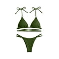 thumbnail image 7 of NTACZA Ladies Swimsuits High Cut Cheeky Bikini Sets Spaghetti Strap 2 Piece Womens Beach Wear L, 7 of 7