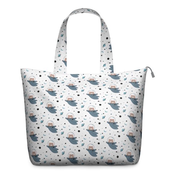 Sac de Voyage Ours Brun, Mignon Sac de Week-End Imprimé Ours Polaire, Motif Hiver Forêt Artistique Sac à Main Polyvalent pour Femmes