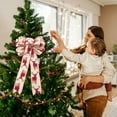 thumbnail image 5 of EWASWON Large Christmas Bow Decor, 3D Polyester Xmas Bow - Colorful Festive Tree, Door & Gift Wrapping Decoration, Reusable Holiday Bow, 5 of 6