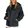 thumbnail image 1 of ManxiVoo Women's Waterproof and Windproof Outdoor Jacket Lightweight Hooded Raincoat for All Weather Protection S Size Black, 1 of 9