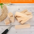 thumbnail image 5 of 5Pcs Basswood Carving Block, 5.9"x1.97"x1.97" Rectangle Wooden Dowels Blocks, 5 of 7