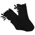 thumbnail image 4 of Calcetines Con Lazo De Princesa, Atractivos, Encantadores, Exquisitos, Diseños Coloridos, 75% Algodón, Calcetines Para Niños, Suaves Y Transpirables Para El Hogar OTVIAP Negro, 4 of 8