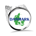 thumbnail image 1 of Anillo de compromiso de boda Cuentos de hadas los mapas europeos de Dinamarca Unbranded Ajustable, 1 of 3