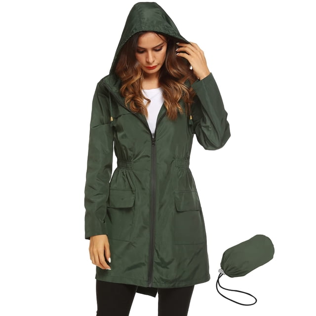 Chubasquero LOMON para mujer, plegable, ligero e impermeable