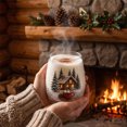 thumbnail image 5 of 15oz Winter Story Scene Glass Cup, Warm Cabin & Lakeside Pattern Aesthetic Festive Glass Mug, Multipurpose Holiday Glassware for Drink Serving & Home Table Decor, Christmas Xmas Holiday Gift, 5 of 7