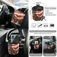thumbnail image 5 of Renewold Brown Horse American Flag Car Seat Cover Seat Protector 15 PCS, with Steering Wheel Cover Seat Belt Pad Garbage Bag Air Vent Bag Rearview Mirror Cover Coasters Key Chain Universal Fit, 5 of 7
