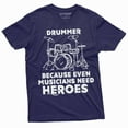 thumbnail image 4 of Drummer T-shirt funny gift drumming music musician band tee shirt Gift for him Men's funny shirt (4X-Large Black), 4 of 7