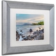thumbnail image 2 of Trademark Fine Art 'Secret Beach Sunrise Maui' Canvas Art by Pierre Leclerc, White Matte, Silver Frame, 2 of 4