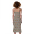 thumbnail image 2 of Camping Fire Pattern Print Slim Fit Midi Cami Dress, Camper Camping Fashion Summer Maxi Sexy Casual Dress For Women, 2 of 4