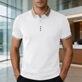 thumbnail image 6 of COSFO Colorblock Mens Polo Shirt Casual Short Sleeve Golf Shirt Loose Fit Pullover Collared Quick Dry Performance Tops, 6 of 7