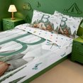 thumbnail image 3 of meiyoeat Happy Camping Zipper Twin Comforter Sets with Fitted Sheet and 2 Pillowcases For Boys,Cute Bear Initial Alphabet B Zipper Bedding Set,Polkadot Reversible,4-Piece, 3 of 7