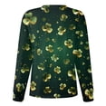 thumbnail image 4 of yuCgh Women's Long Sleeve Nursing Jacket with Stand Collar, Single Breasted St. Patrick's Day Print, Casual Work Uniform Top,Dark Green 5XL, 4 of 5