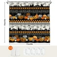 thumbnail image 2 of Ikfashoni Halloween Shower Curtain, Inferno Pumpkin Graveyard Halloween Bathroom Decor, 70"X69", 2 of 7