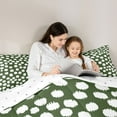 thumbnail image 4 of Feelyou Green Abstract Ombre Bedding Comforter Set 7pcs for Teen, Cycle Polkadots Queen Bedding Sets, Modern Fashion Style Reversible Queen Sheet Sets, Super Cozy Room Decor, 4 of 7