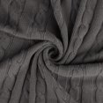 thumbnail image 5 of Unique Bargains Cable Knitted Bed Sofa Throw Blanket Dark Grey 47" x 71", 5 of 8