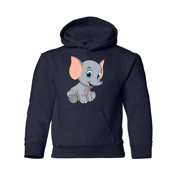 Cute Funny Baby Elephant Hoodie Juniors -Image by Shutterstock, Small