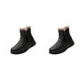 thumbnail image 1 of Minnieouse Botas de invierno antideslizantes con suelas de goma duraderas para mujer Botas de nieve con plataforma de tacón medio de color Type2 NO2, 1 of 1