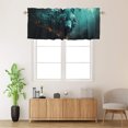 thumbnail image 2 of Wolf Kitchen Valance Curtains Forest Trees Gothic Wildlife Animal Woodland Scenery Privacy Decorative Rod Pocket Short Window Valance Curtains 54 by 18 in, 1 Panel, 2 of 6