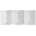 thumbnail image 3 of Red Lantern 3 ft. Short Woven Fiber Folding Screen - White - 6 Panel, 3 of 7