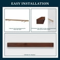 thumbnail image 3 of Mantels Direct Dakota 60" Floating Pine Wood Fireplace Mantel Shelf - Burnt Sienna, 3 of 9