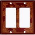 thumbnail image 6 of Metal Light Switch Plate Cover Elegant Burgundy Floral Damask Frame FRA038, 6 of 13