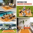 thumbnail image 4 of Orange Greek Key Outdoor Rug for Patio/Deck/Porch, Non-Slip Large Area Rug 6 x 9 Ft, White Greece Ancient Farmhouse Geo Indoor Outdoor Rugs Washable Area Rugs, Reversible Camping Rug Carpet Runner, 4 of 8