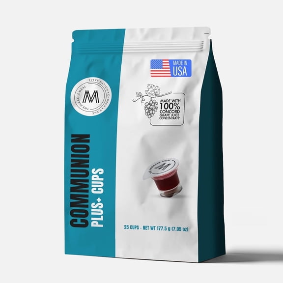Travel Pack - The Miracle Meal Pre-Filled Communion Plus+ Cup - Bag of 25 with Wafer and 100% Concord Grape Juice