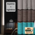 thumbnail image 3 of Coastal Anchor Blackout Curtains for Bedroom/Living Room, Pinch Pleated Black Out Curtains, Turquoise Brown Country Wooden Grain Room Darkening Window Drapes with Hooks 2 Panels, 39"x70", 3 of 8