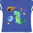 thumbnail image 4 of Inktastic Tyrannosaurus Rex Vs. Meteor Fun Space Dinosaur Boys or Girls Toddler T-Shirt, 4 of 5