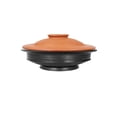 thumbnail image 1 of Earthen Kadai Clay Pot With Lid For Cooking & Serving Pre Seasoned - Black, 1 Liter, 1 of 4