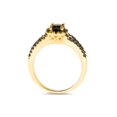 thumbnail image 3 of 3/4ct Black Spinel & Diamond Split Shank Engagement Ring 14K Yellow Gold, 3 of 3