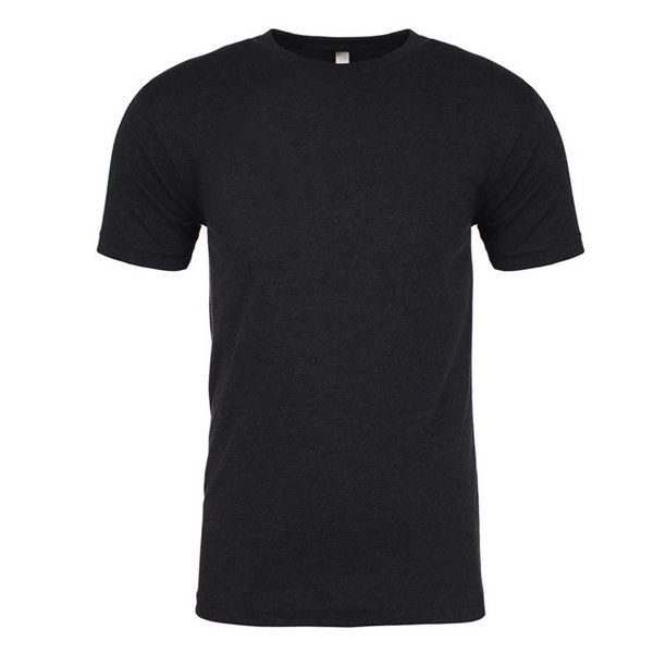 Next Level - Camiseta de cuello redondo Tri-Blend para hombre caballero (Negro Vintage)