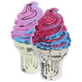 thumbnail image 1 of BRIGHTFUFU 4 parches de lentejuelas con forma de cono de helado para ropa, bordados, termoadhesivos, decorativos para camisetas, vaqueros y sombreros., 1 of 7
