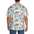 thumbnail image 3 of Kdxio Men'S Hawaiian Shirt For Men Short Sleeve Shirt Summer Stamp Summer Casual Holiday Beach Button Down T-Shirts, 3 of 5