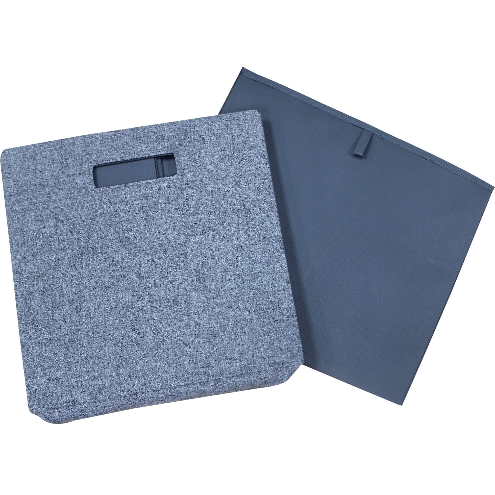 Better Homes & Gardens Fabric Cube Storage Bins (12.75" x 12.75"), Washed Indigo, 2 Pack